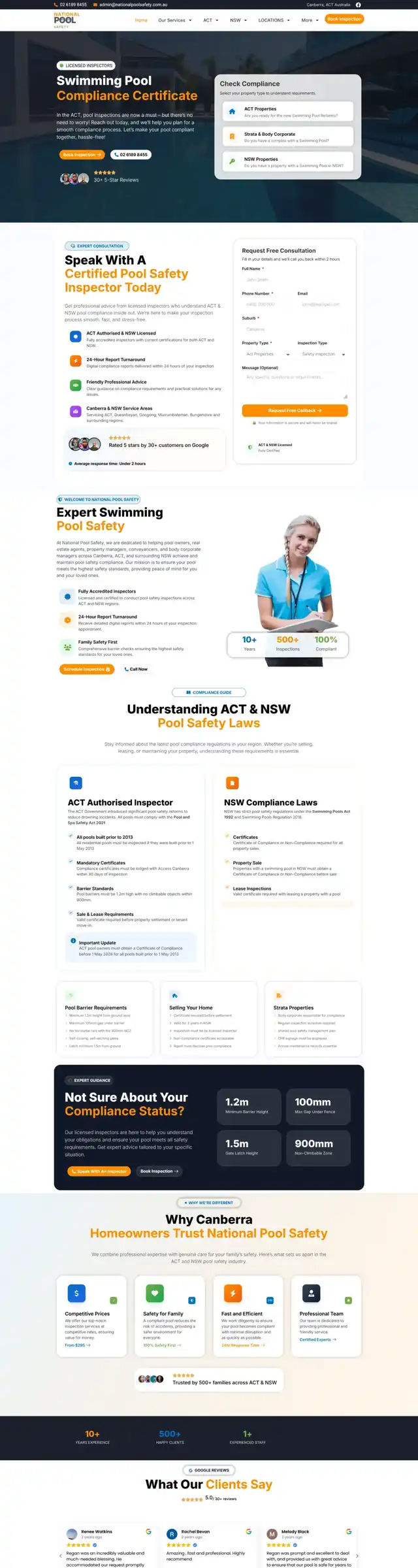 National Pool Safety website, full-page screenshot