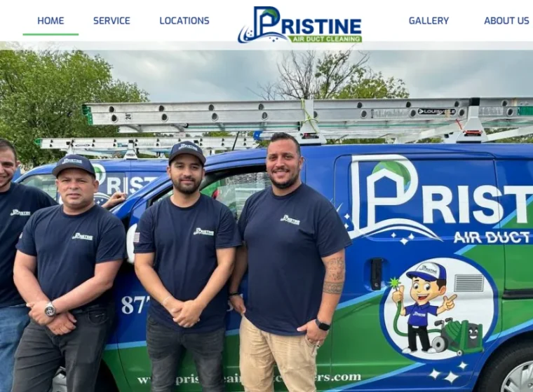 Pristine Air Duct Cleaning website
