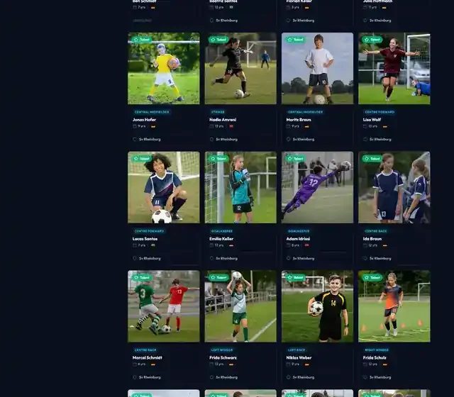 FootballTalento website screenshot