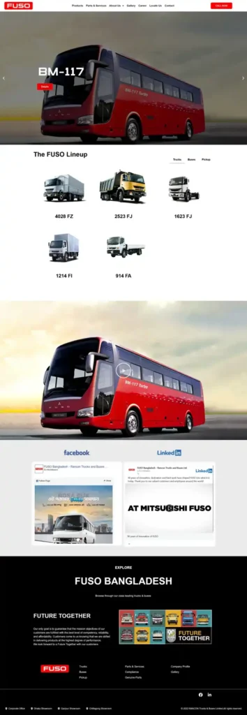 Fuso Bangladesh website screenshot