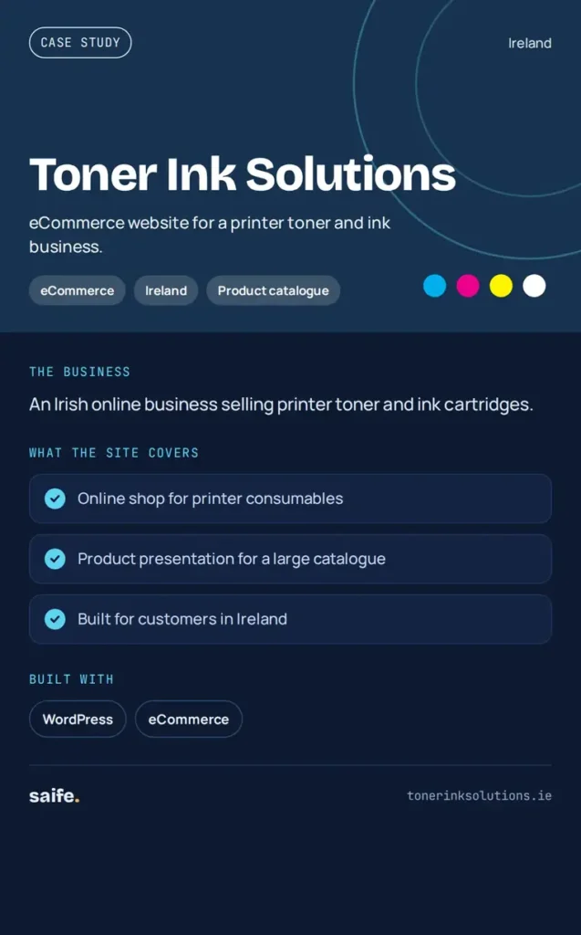 Toner Ink Solutions website screenshot
