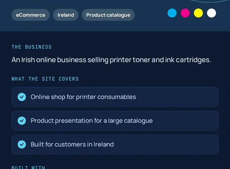 Toner Ink Solutions website screenshot