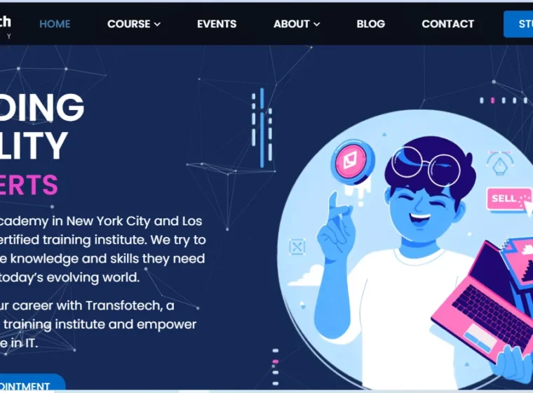 Transfotech Academy website